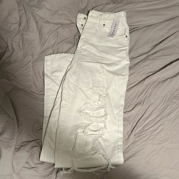 Pac Sun 90s boyfriend jeans - white size 27 - Picture 2 of 4